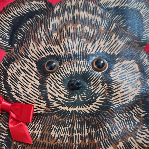 VTG R D Foster Tultex Teddy Bear Sweater sweatshirt 3D Nose & Eyes Holiday XL - Picture 4 of 7